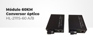 Fibra Optica media converter 60Km Gigabit 1 fibra monomodo Par